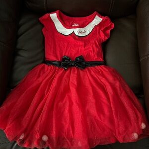 Disney Red Diaper Cover with Black Bow